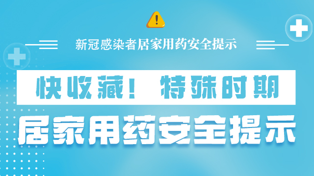 海報|快收藏！特殊時期，居家用藥安全提示→