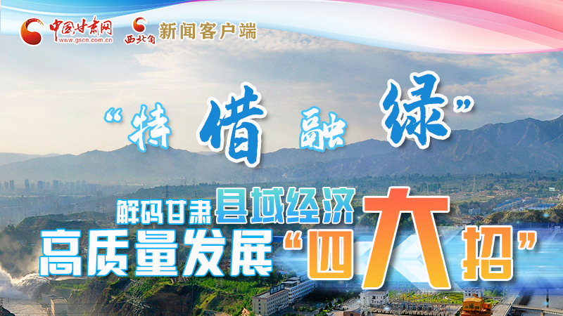 圖解|“特、借、融、綠”解碼甘肅縣域經(jīng)濟(jì)高質(zhì)量發(fā)展“四大招”
