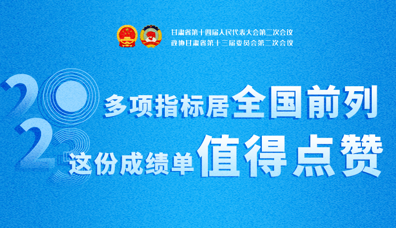 【聚焦2024甘肅兩會】3D海報|多項指標居全國前列！甘肅這份成績單值得點贊